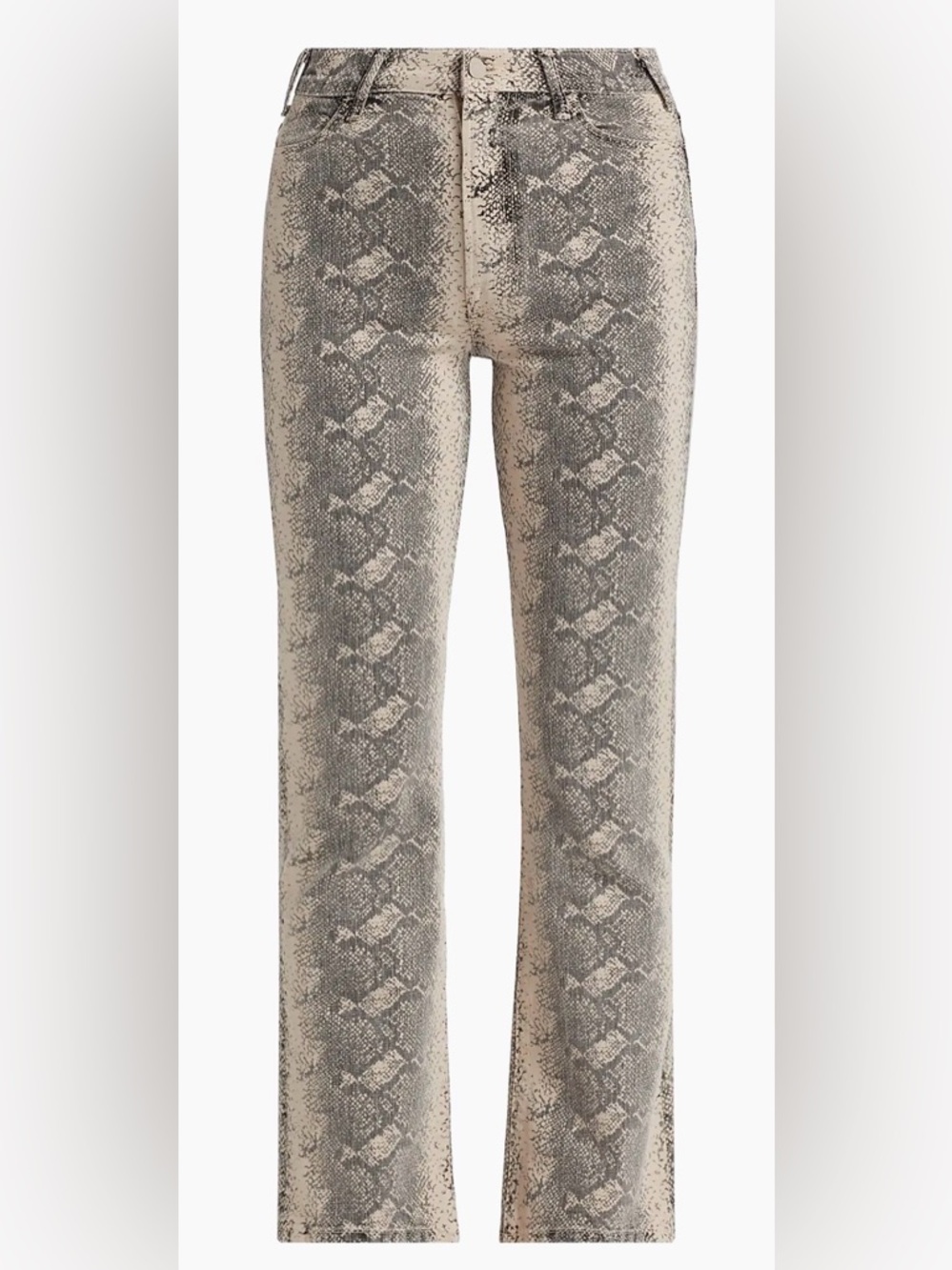 NWT MOTHER "The Hustler" Flood jeans in the "Boa Babe" snake print 27 - Picture 15 of 16
